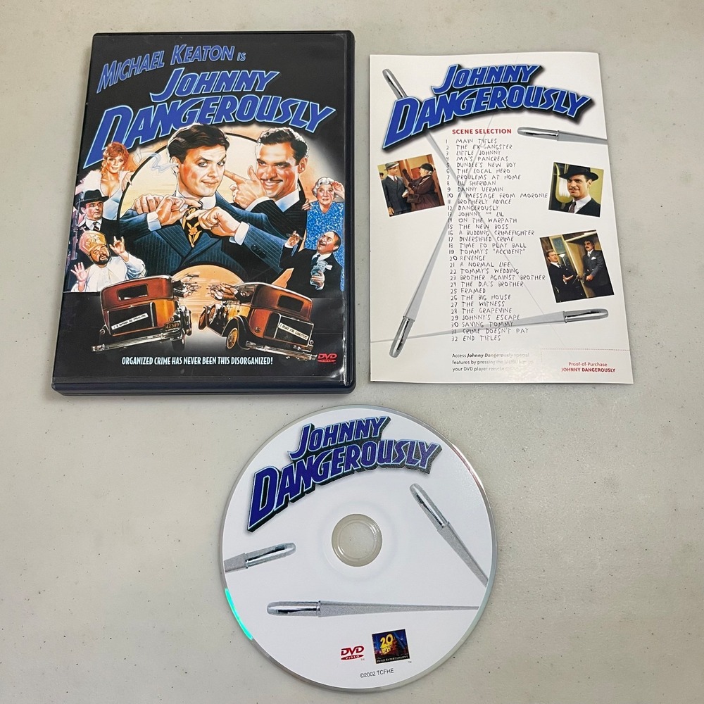 Johnny Dangerously DVD 1984 Michael Keaton Comedy w/ Insert 20th Century Fox